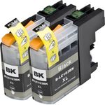 2 Pack Brother LC103 / LC101 Black Compatible High-Yield Ink Cartridges