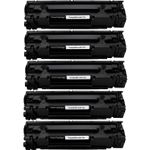 5 Pack Canon 128 Black Compatible Toner Cartridges (3500B001AA)