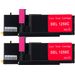 Pack de 2 Dell 331-0780 cartouches de toner compatible magenta haute capacité (5GDTC)
