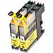 Pack de 2 Brother LC105Y cartouches d'encre compatibles super haute capacité jaune
