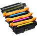 Pack de 4 HP 646X & 646A cartouches de toner remanufacturées
