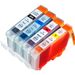 Pack de 4 Canon CLI-8 cartouches d'encre compatibles
