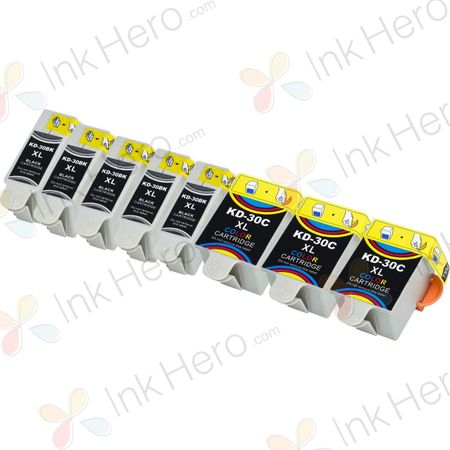 Pack de 8 Kodak 30XL cartouches d'encre haute capacité compatibles